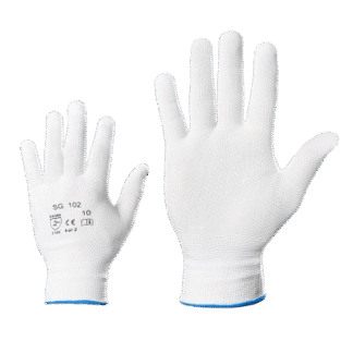 Nailonsõrmik kootud, valge