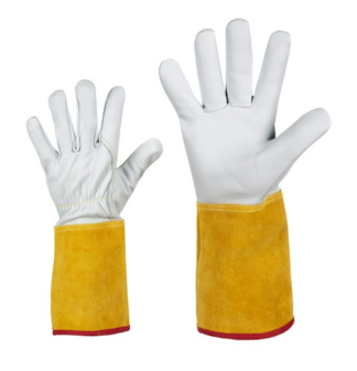 Pika käisega kitsenahast keevituskindad