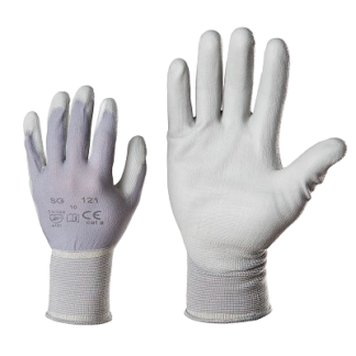 Kinnas, nailon, maalritele, PU kate peopesas, hall