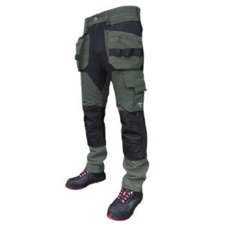 Pesso tööpüksid ripptaskutega Titan Flexpro strets, roheline