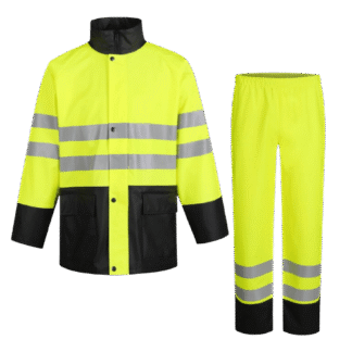 Vihmaülikond kõrgnähtav CL2, kollane/must, Pesso