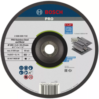 Lõikeketas Bosch Rapido 180x22,2x1,6 mm, INOX