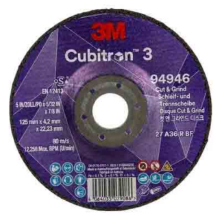 3M Cubitron™ 3 T27 lõike/lihvketas 125x4,2x22,2mm