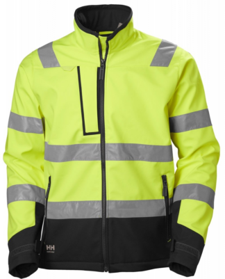Helly Hansen ALNA 2.0 softshell jakk HI-VIS kl2, kollane/must