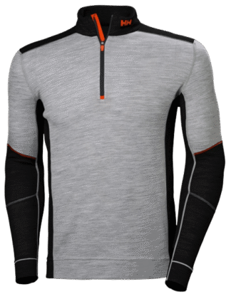 Helly Hansen Lifa merino polosärk lukuga, hall/must