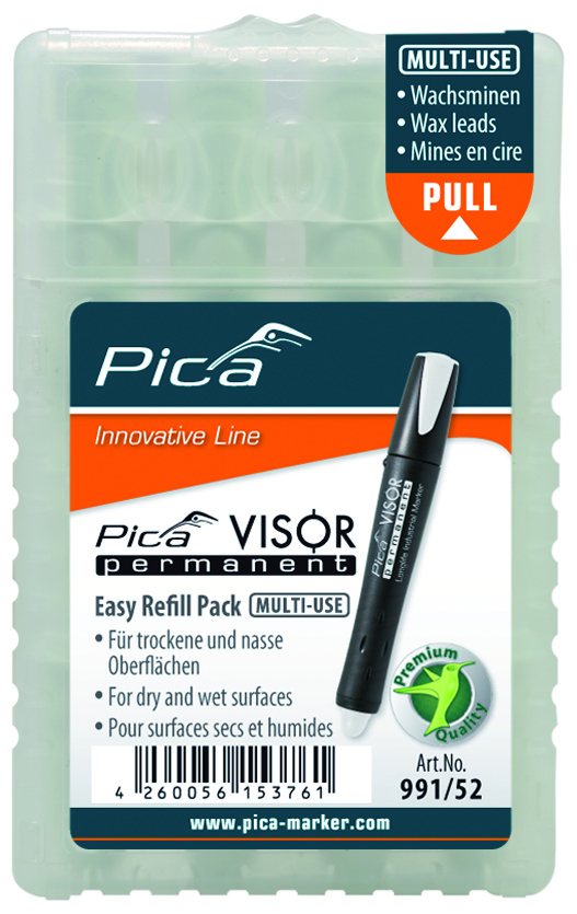 PICA Visor täitesüsi permanent markerile, valge (4tk/pakk)