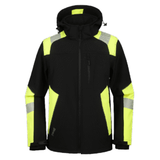 Pesso Softshell jakk Astra kõrgnähtav, must/kollane