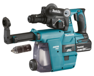 Akupuurvasar Makita DHR243RTJW + tolmukogumis süsteem DX07 + 2 x 18V 5.0Ah akud + kiirlaadija