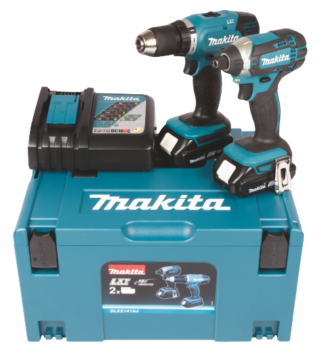 Combokit Makita DLX2141AJ (DDF453, DTD152) + 2x 18V 2.0Ah akut ja akulaadija