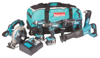 Combokit Makita DLX6038T (DDF482,DTD152,DHR202,DSS610,DJR186,DTM51) + 3x 18V 5.0Ah akut ja akulaadija