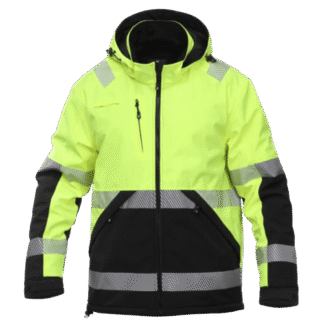 ATLANTA HIVIZ softshell kapuutsiga talvejope, kollane/must