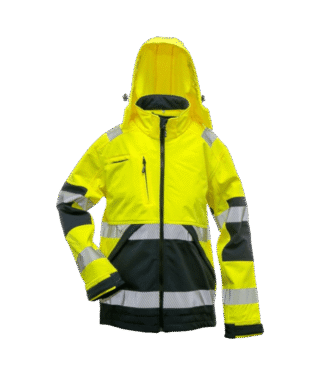 Baltic Canvas softshell jakk, kollane/must