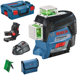 Ristjoonlaser Bosch GLL 3-80 CG + BM1 (Aku, laadija, L-Boxx) [GLL - 3601K63T00/BM1 - 3601K15A00]