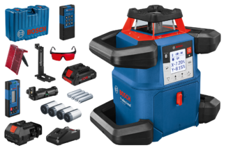 Pöördlaser Bosch GRL 600 CHV + LR 60 + RC 6 + 1x 18V 4.0Ah ProCORE