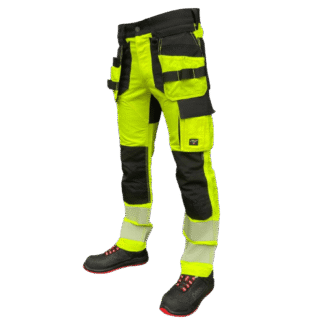 Pesso Tööpüksid ripptaskutega Uranus Flexpro kõrgnähtav CL2, kollane