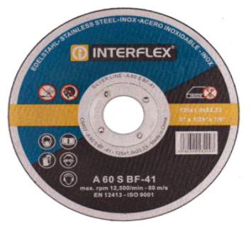 Interflex Inox 41 metallilõikeketas A60S-B41 / 125x1,0x22,23mm