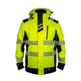 HW Tuscany tuulutusavadega softshell HiVis kl2 kollane