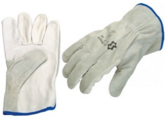 Loomanahast töökindad alusnahast käeseljaga