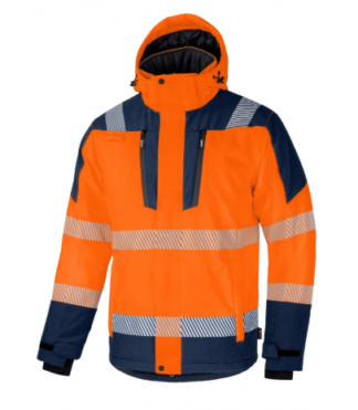 CANNYGO WELLGO HI-VIS softshell talvejope, sinine / neoonoranž, klass 3